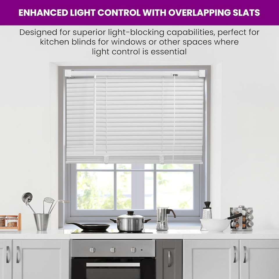 image 1 of PVC Venetian Blinds | 25mm Slats | Waterproof, Easy Clean