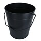 image 4 of Coal Bucket & Lid Black Metal Ash Tidy Bin Coal Carrier Fire Log Burner Kindling
