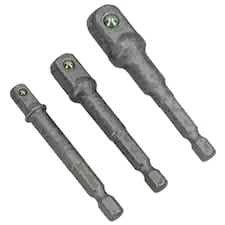 3pc Allen Hex Socket Driver Set 1/4" 3/8" 1/2" Power Shank Adaptor Adapter AT706