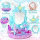 image 3 of Princess Toy Vanity with Lights and Sounds Pretend Play Beauty Salon Makeup Kit for Toddlers 3 plus