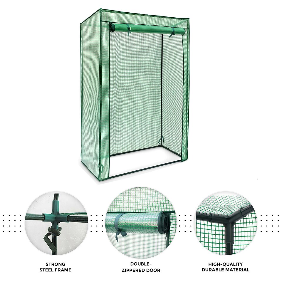 image 1 of Tomato Greenhouse Reinforced Frame & Cover Outdoor Garden Plant Grow Green House
