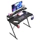 image 1 of House of Home Gaming Desk Carbon Fibre Top Black 118cm Black