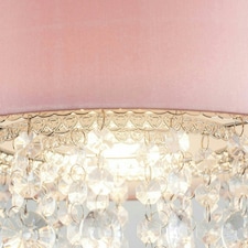 ValueLights Acrylic Jewel Effect Droplet Pink Ceiling Pendant Light Shade