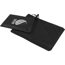 Lucas RPET Sports Towel - Solid Black - 100cm x 50cm Black