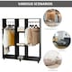 image 5 of HOMCOM Mobile Double Open Wardrobe w/ Clothes Hanging Rail