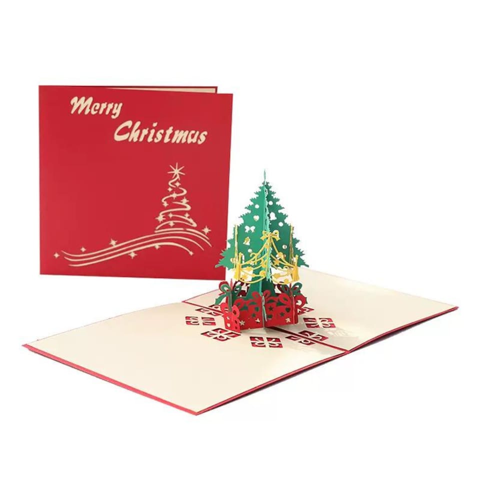 image 1 of Festive Tree Season’s Elegance 3D Pop Up Christmas Card