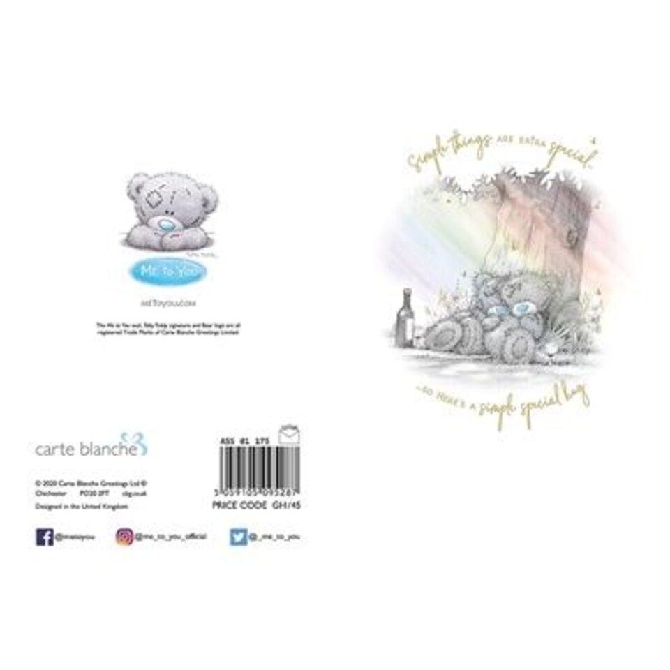 image 1 of Tatty Teddy New Beginnings Range Simple Things are Extra Special Greetings Card
