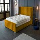 image 3 of Meriso Plush Mustard Super King Bed Frame - Mustard