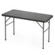 image 1 of Christow Folding Garden Table Rattan Effect Outdoor Camping Dining 4 Seater 4ft