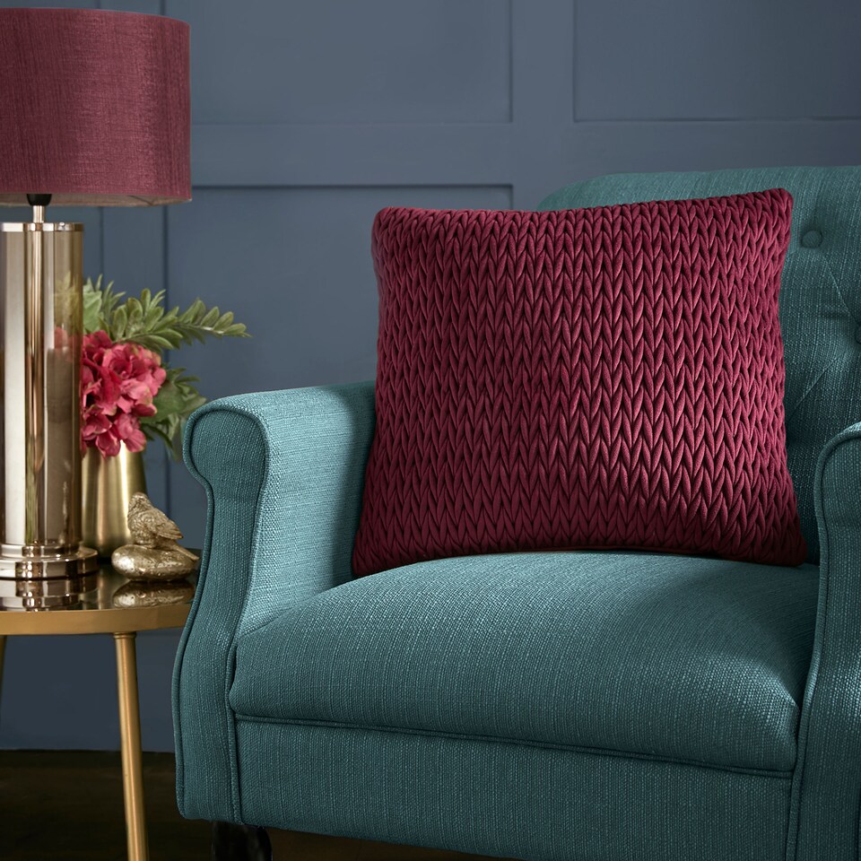 image 1 of Laurence Llewelyn-Bowen Amory Cushion Cover Wine
