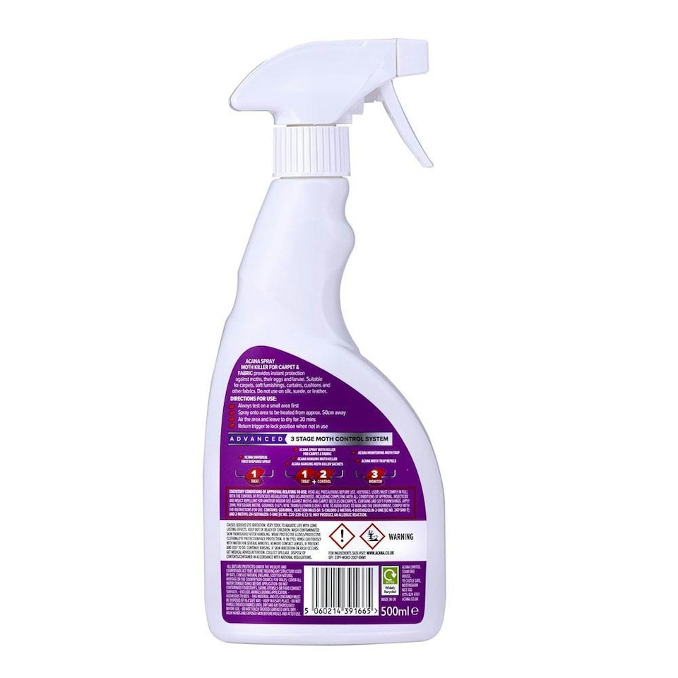 image 1 of Acana™ Moth Killer Spray for Carpet & Fabric 500ml