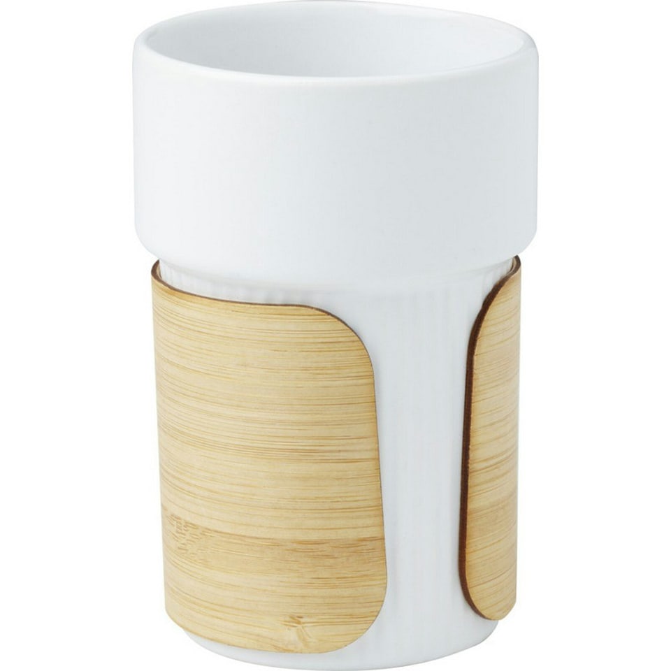 image 1 of Fika Bamboo Sleeve 340ml Tumbler - White - One Size