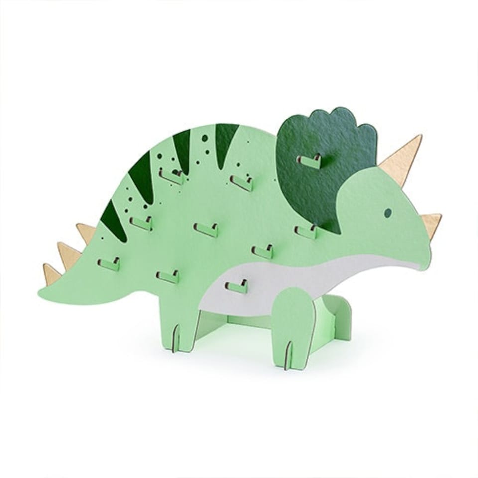 Triceratops Dinosaur Snack Holder Wall Table Decoration 38cm
