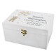 image 1 of Personalised Teddy & Balloons White Wooden Keepsake Box White