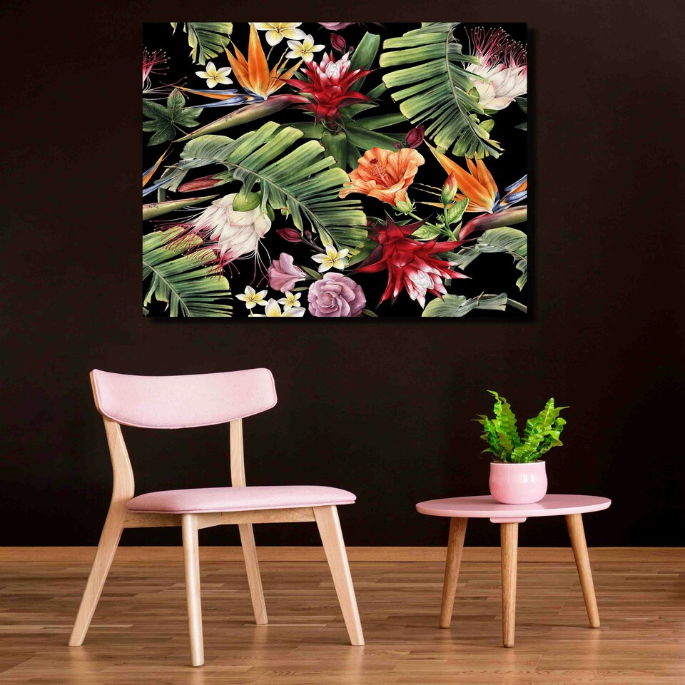 image 1 of Flowers (Canvas Print) 101 x 101 x 4cm
