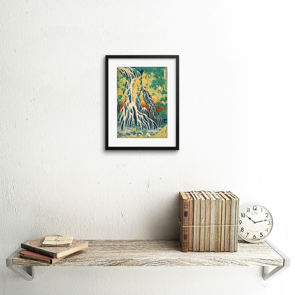 image 1 of Katsushika Hokusai Japan Mount Kurokami Black 9x7" Black Framed Wall Art Print