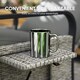 image 6 of Outsunny Rattan Garden Recliner Chair Sun Lounger w/ Side Tray Grey