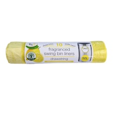 TidyZ Lemon Fragranced Swing Bin Liners 50L 10 Assorted Pack