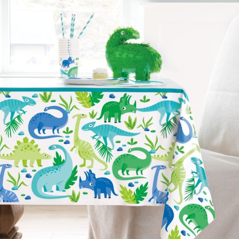 image 1 of Pack of 8 Blue & Green Dinosaur 9oz Paper Cups
