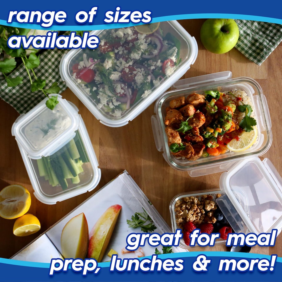 image 1 of Harbour Housewares Glass Food Storage Container with Lid - 1.5 Litre