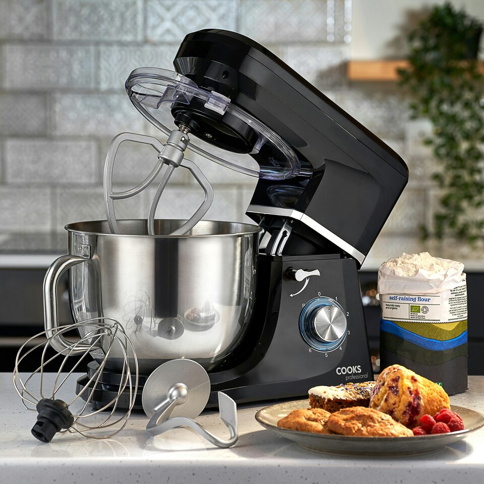 image 1 of Cooks Professional Stand Mixer | 1200W | 7 Litre Mixing Bowl | 8 Speed Settings | Black