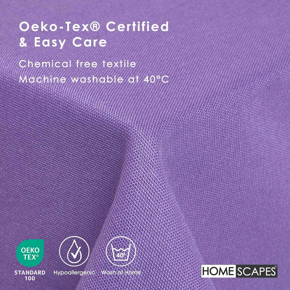 image 1 of Homescapes Purple Tablecloth - 178 x 300 cm Purple