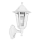 image 1 of ValueLights White Outdoor Garden Security IP44 Rated Wall Light Lantern With PIR Motion Detector Sensor And 1 x 6w LED ES E27 Bulb | White