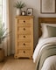 image 4 of Corona 5 Drawer Narrow Chest of Drawers Tallboy Mexican Solid Pine