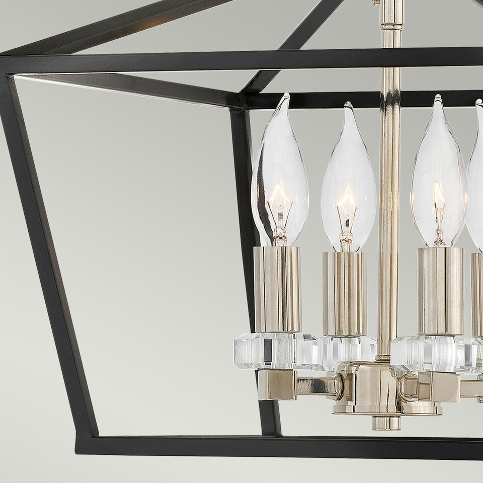 image 1 of Hinkley Stinson Lanterns Pendant Ceiling Light Black with Polished Nickel