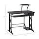 image 7 of HOMCOM Computer Desk Quality Office Home PC Shelf Tray Wood Station Dark Brown