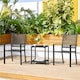 image 2 of Yaheetech Set of 2 Outdoor Patio Dining Chairs with Slatted Seat-Black | Black | Black | One Size