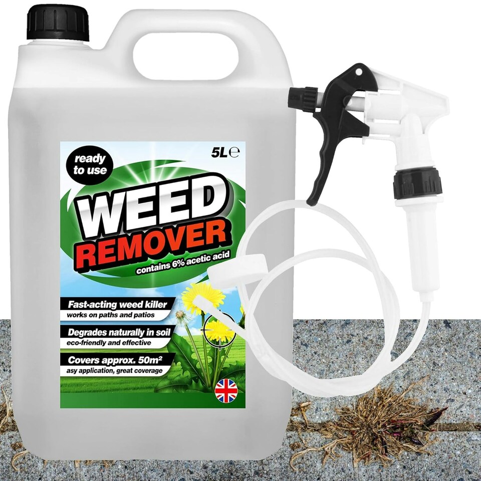 image 1 of 1 x 5L Strong Weed Remover With Long Hose Trigger For Paths, Patios & Hard Surfaces