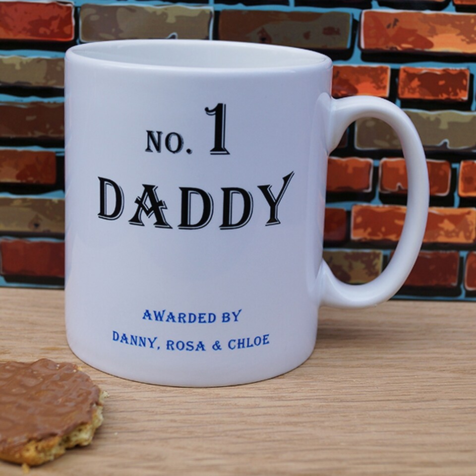 image 1 of Personalised No. 1 Daddy Mug Fathers Day Gift for Dad