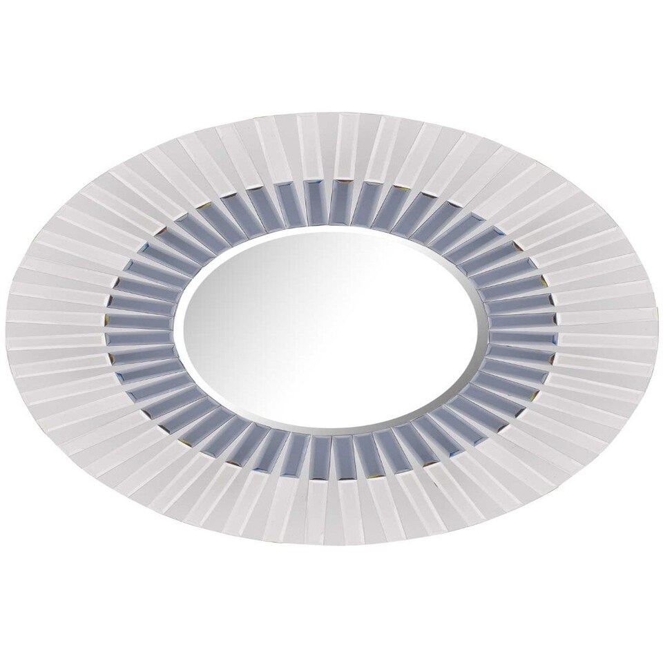 image 1 of All Glass Stylised Round Wall Mirror 80 x 80 CM N/A