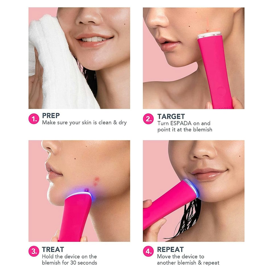 image 1 of FOREO Espada Pro-level Acne Treatment Device for Dry Skin, Magenta