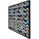 image 2 of Embroidery colourful simplified ethnic skull blue pattern (Picutre Frame) Black | XS