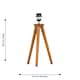 image 4 of Set of 2 Voyage - Dark Oak Wooden Tripod Lamp Bases Brown