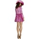 image 4 of Fever Womens/Ladies Pirate Treasure Costume Set - Pink/White - L L