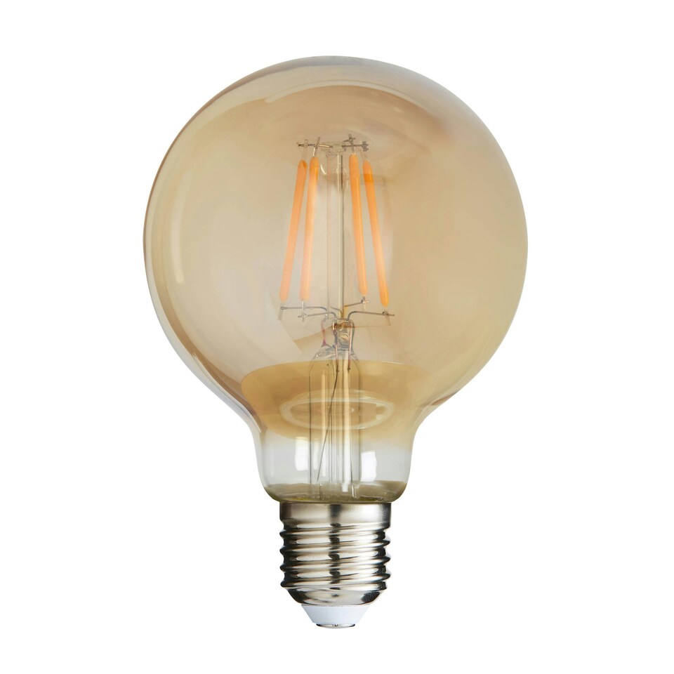 image 1 of BHS 4 Watt LED ES E27 Vintage Filament Globe Bulb | Gold | Gold Tinted | 1