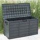 image 5 of Gr8 Garden Black 300L Plastic Storage Box Garden Outdoor Shed Utility Cushion Chest Truck
