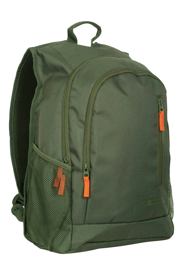 image 1 of Mountain Warehouse Fawkes Rucksack with Padded Back & Side Pockets Everyday Bag | Green | Khaki