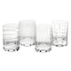 image 1 of Mikasa Wine Glass Set Clear Ribbed Crystal 350ml Set of 4