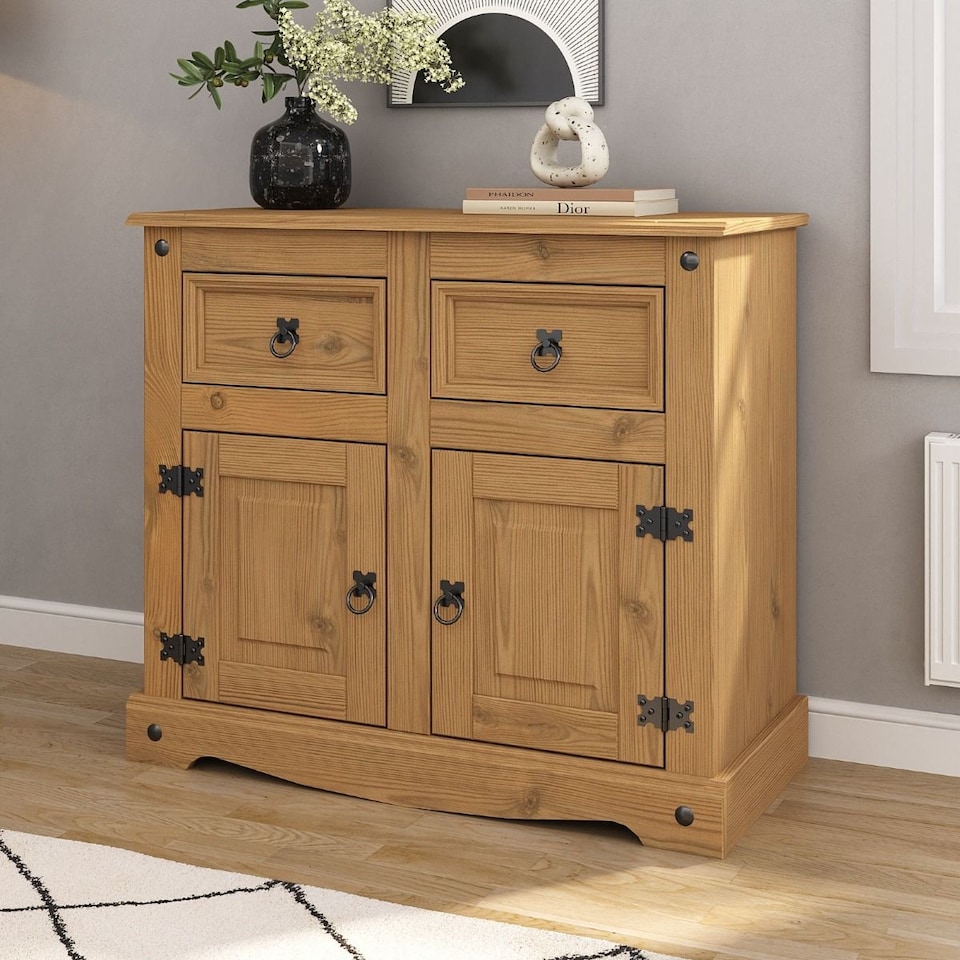 image 1 of Corona Sideboard 2 Door 2 Drawer Mexican Solid Pine Wood