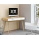 image 3 of Cassie Desk 2 Drawers OakWhite120x50x79cm | White | Oak/White