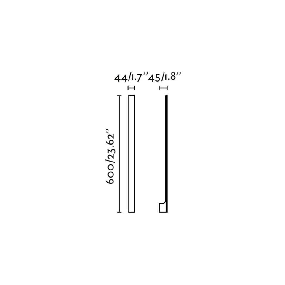 image 1 of Lime 60cm LED Outdoor Modern Wall Lamp Black IP65 2700/ 3000/ 4000K