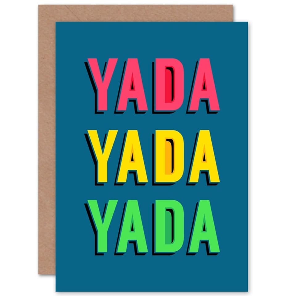 image 1 of Yada Yada Talking Bright Word Bold Card