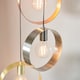 image 5 of Hoop 3 Light Cluster Ceiling Pendant Brushed Brass & Brushed Nickel, E27