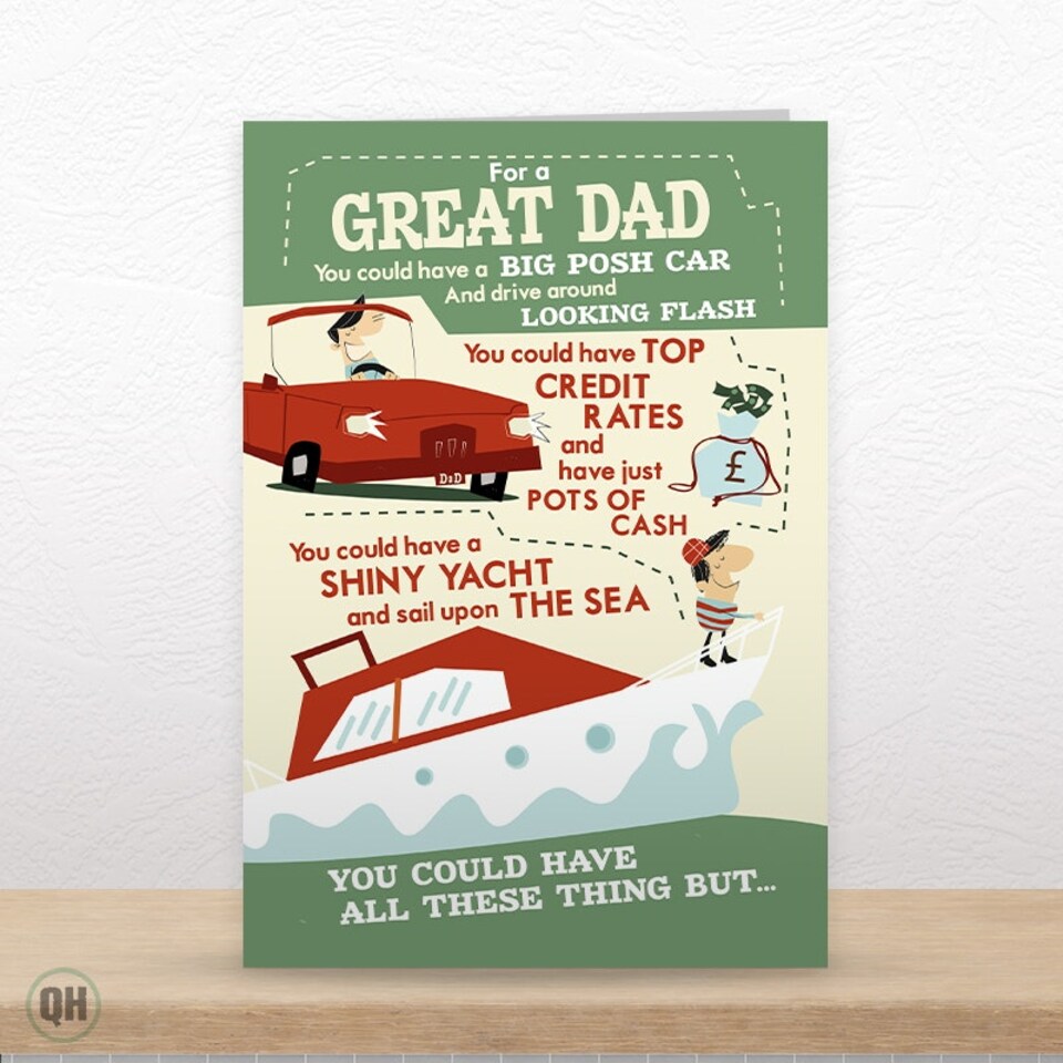 image 1 of For A Great Dad, You Could Have All These Things... - Funny Father's Day Card
