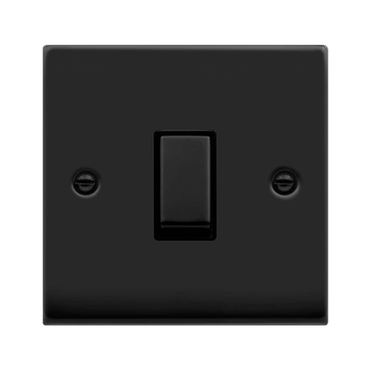 SE HOME Matt Black 10A 1 Gang Intermediate Ingot Light Switch Black Matt Black