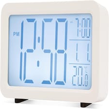 Acctim Harley Superbrite Modern Digital Alarm Clock | White | White